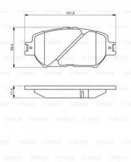 0986494418 BOSCH Комплект тормозных колодок, дисковый тормоз