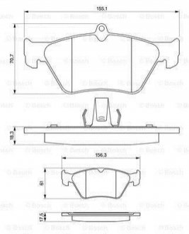 0986461129 BOSCH Гальмівні колодки дискові