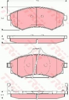 GDB3283 TRW Комплект гальмівних колодок, дискове гальмо