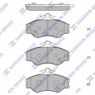 SP1072 Hi-Q (SANGSIN) Колодки гальмівні дискові