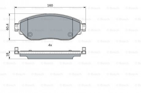 0986494741 BOSCH Гальмівні колодки дискові