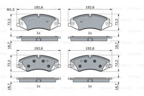 0986494980 BOSCH Колодки гальмівні дискові