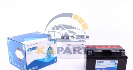 ETZ10-BS EXIDE Аккумулятор сухозаряженный AGM 8,6Ah 145A