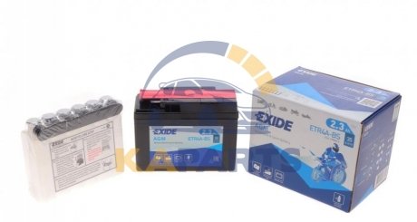 ETR4A-BS EXIDE Аккумулятор сухозаряженный AGM 2,3Ah 35A