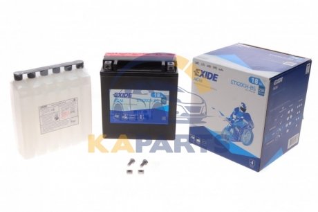 ETX20CH-BS EXIDE Аккумулятор сухозаряженный AGM 18Ah 230A