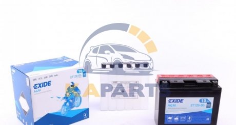 ET12B-BS EXIDE Аккумулятор сухозаряженный AGM 10Ah 160A