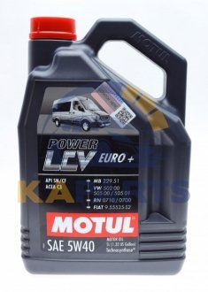 872151 MOTUL Масло Power LCV Euro+ 5W40 5L