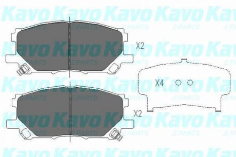 KBP-9080 KAVO Колодки тормозные дисковые {перед.}