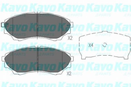 KBP-4514 KAVO Колодки тормозные дисковые {перед.}