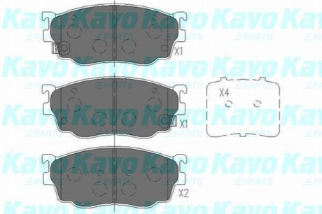 KBP-4509 KAVO Колодки гальмівні передні Mazda 323/626 97-04