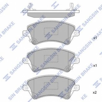 SP1502 Hi-Q (SANGSIN) Тормозные колодки дисковые передние