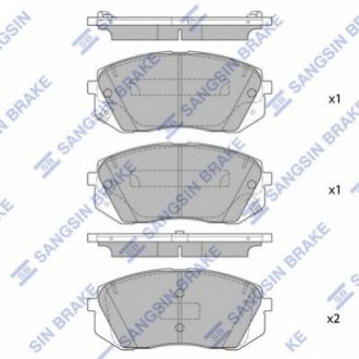 SP1849 Hi-Q (SANGSIN) Тормозные колодки дисковые передние