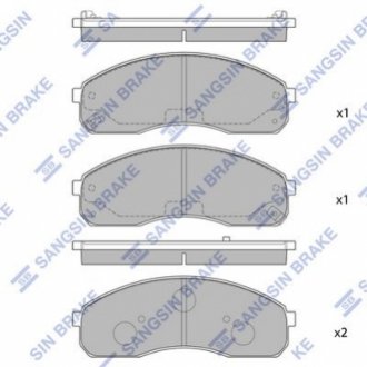 SP1116 Hi-Q (SANGSIN) Тормозные колодки дисковые передние