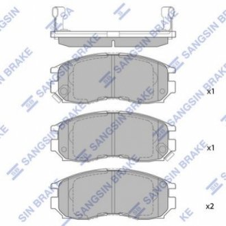 SP1134 Hi-Q (SANGSIN) Колодки гальмові дискові передні