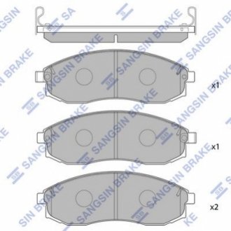 SP1256 Hi-Q (SANGSIN) Тормозные колодки дисковые передние