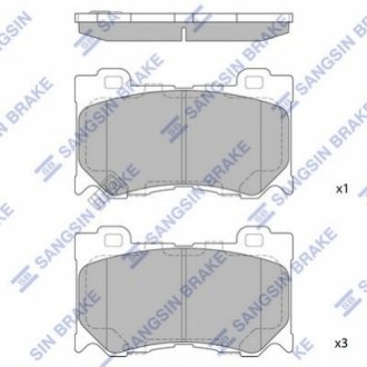 SP1471 Hi-Q (SANGSIN) Тормозные колодки дисковые передние