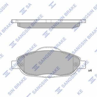 SP1804 Hi-Q (SANGSIN) Тормозные колодки дисковые передние