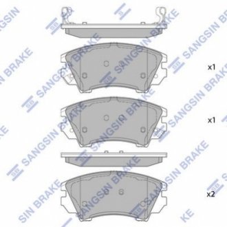 SP2175 Hi-Q (SANGSIN) Тормозные колодки дисковые передние