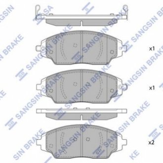 SP1481 Hi-Q (SANGSIN) Тормозные колодки дисковые передние