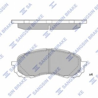 SP1629 Hi-Q (SANGSIN) Колодки гальмові дискові передні