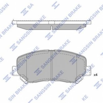 SP1671 Hi-Q (SANGSIN) Тормозные колодки дисковые передние