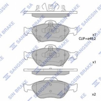 SP1631 Hi-Q (SANGSIN) Колодки гальмівні дискові