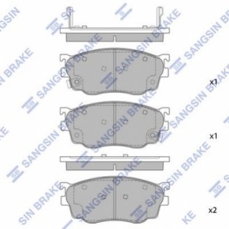 SP1529 Hi-Q (SANGSIN) Тормозные колодки дисковые передние