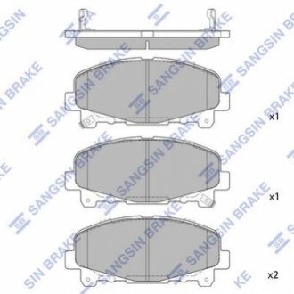 SP1606 Hi-Q (SANGSIN) Тормозные колодки дисковые передние