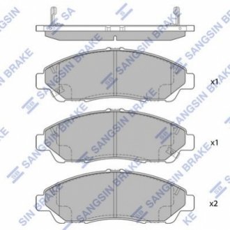SP1452 Hi-Q (SANGSIN) Колодки гальмівні дискові