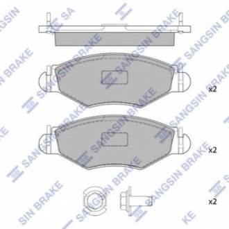 SP1179 Hi-Q (SANGSIN) Тормозные колодки дисковые передние