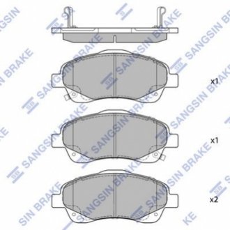 SP1576 Hi-Q (SANGSIN) Тормозные колодки дисковые передние