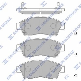 SP1110 Hi-Q (SANGSIN) Тормозные колодки дисковые передние