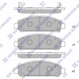 SP1454 Hi-Q (SANGSIN) Колодки гальмівні дискові