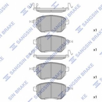 SP2107 Hi-Q (SANGSIN) Тормозные колодки дисковые передние