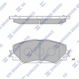 SP2093 Hi-Q (SANGSIN) Тормозные колодки дисковые передние