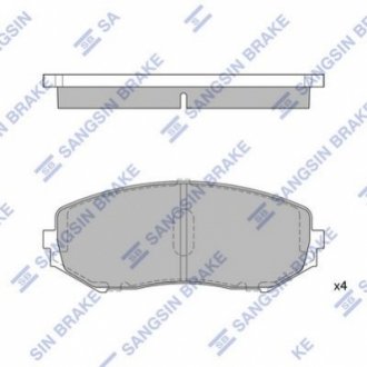 SP1416 Hi-Q (SANGSIN) Тормозные колодки дисковые передние