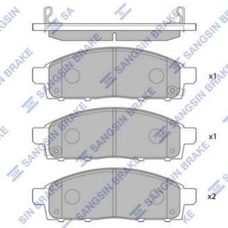 SP1361 Hi-Q (SANGSIN) Тормозные колодки дисковые передние