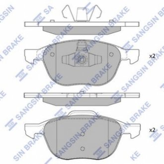 SP1260 Hi-Q (SANGSIN) Тормозные колодки дисковые передние