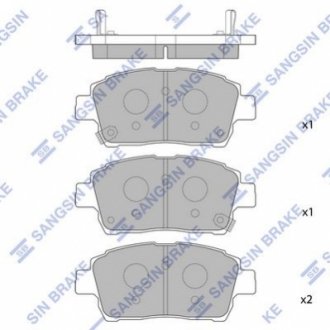 SP1232 Hi-Q (SANGSIN) Тормозные колодки дисковые передние