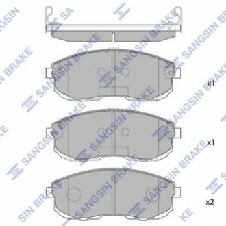 SP1107-F Hi-Q (SANGSIN) Тормозные колодки дисковые передние