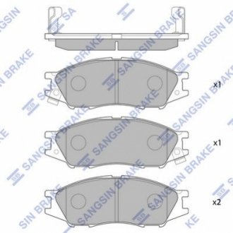 SP1156 Hi-Q (SANGSIN) Колодки гальмівні дискові