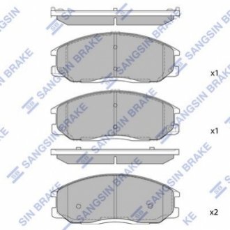 SP1157 Hi-Q (SANGSIN) Колодки дискового гальма