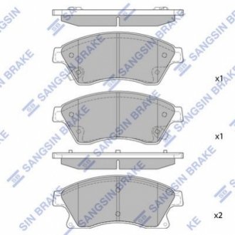 SP1362 Hi-Q (SANGSIN) Тормозные колодки дисковые передние