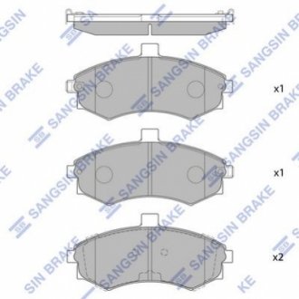 SP1152 Hi-Q (SANGSIN) Тормозные колодки дисковые передние