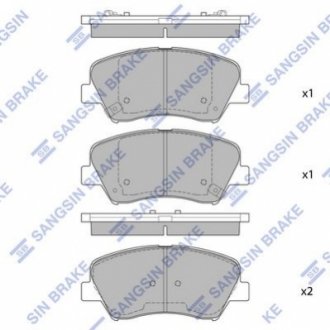 SP1400 Hi-Q (SANGSIN) Тормозные колодки дисковые передние