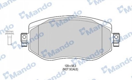 MBF015304 MANDO Колодки гальмові дискові передні