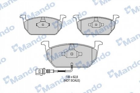 MBF015291 MANDO Колодки гальмові дискові передні