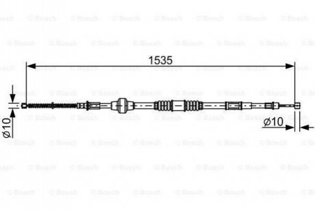 1987482533 BOSCH Трос, стояночная тормозная система