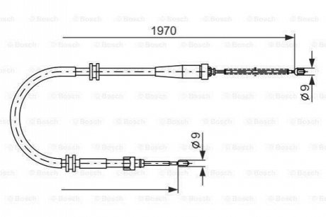 1987482253 BOSCH Трос, стояночная тормозная система