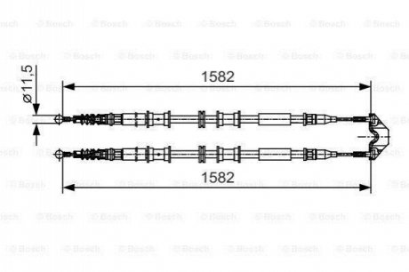 1987482138 BOSCH Трос, стояночная тормозная система